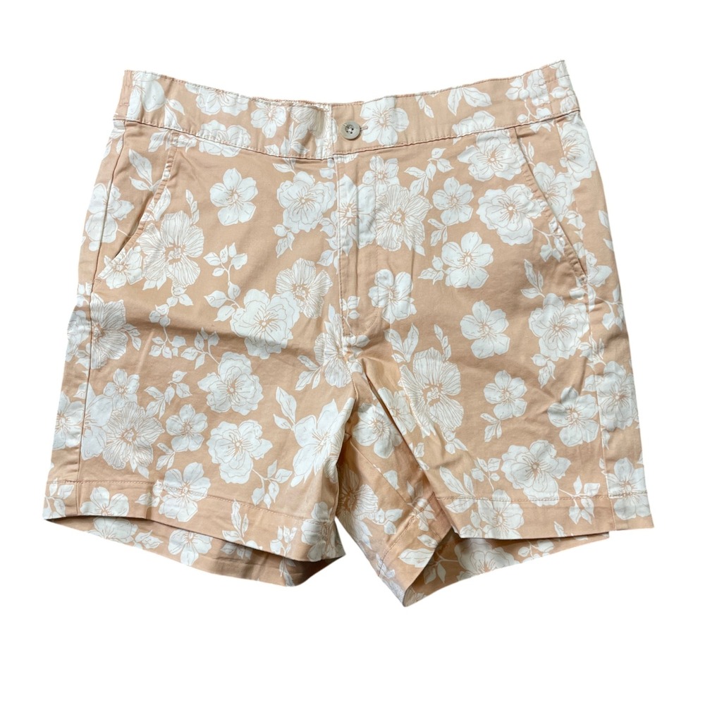 Jach's Girlfriend Large Women's Printed Chino Shorts Floral Pattern Cotton Blend